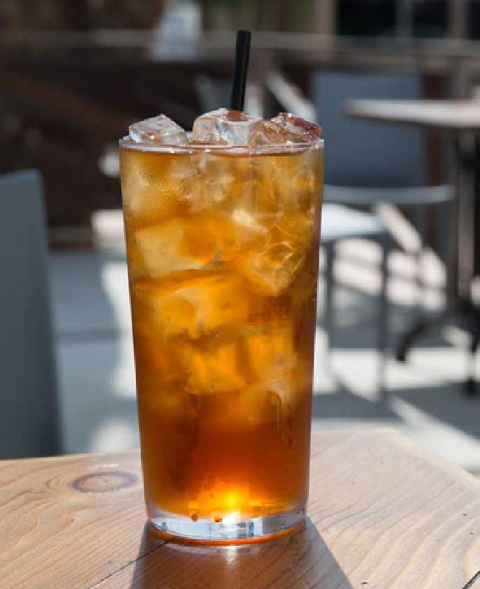 Iced drink on a table