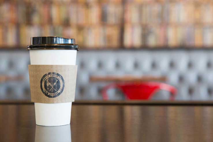 Ernest coffee in a to-go cup